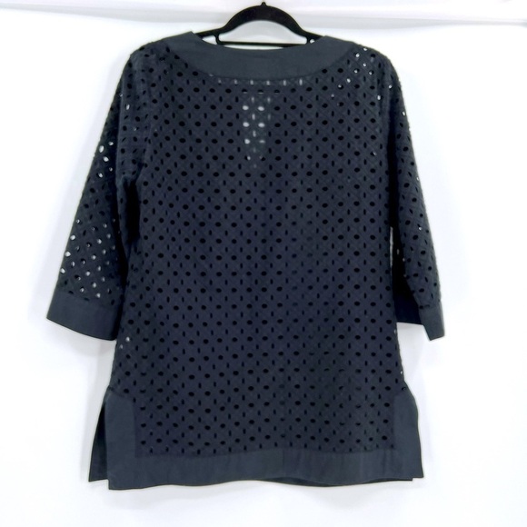 Michael Kors Black Eyelet Tunic size 10 Cotton 100% - Picture 8 of 12